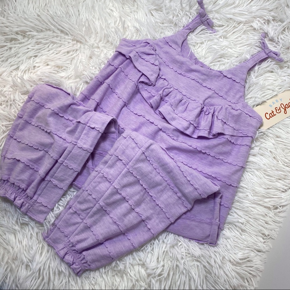 Cat & Jack Romper, Lavender with Ruffles 18M